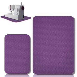 Drydiet 2 Pcs Sewing Machine Muffling Mat Pedal Mat Sewing Machine Mat Reduce Vibrations Noise No Slip Rubber Sewing Machine Accessories for Quilting Embroidery (Pink Purple,15" x 20" and 9" x 14")