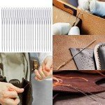 23 PCS Large Eye Sewing Needles, 2.36in Sewing Sharp Needles, Leather Needle Embroidery Thread Needle, Stainless Steel Yarn Knitting Needles with a 3.3in Plastic Bottle