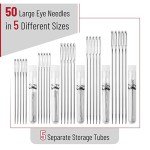 Mr. Pen- Large Eye Needles for Hand Sewing, 50 Pack, Assorted Sizes, Sewing Needles, Needles, Needles for Sewing, Embroidery Needles for Hand Sewing, Sewing Needles Large Eye