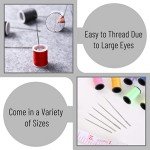 Mr. Pen- Large Eye Needles for Hand Sewing, 50 Pack, Assorted Sizes, Sewing Needles, Needles, Needles for Sewing, Embroidery Needles for Hand Sewing, Sewing Needles Large Eye