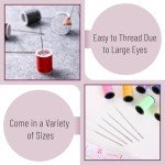Mr. Pen- Large Eye Needles for Hand Sewing, 40 pcs, 7 Sizes, Large Eye Sewing Needles with Needle Threaders, Embroidery Needles for Hand Sewing Needles Large Eye Hand Sewing Needle, Embroidery Needle