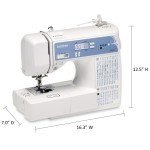 Brother Sewing and Quilting Machine, Computerized, 165 Built-in Stitches, LCD Display, Wide Table, 8 Included Presser Feet, White