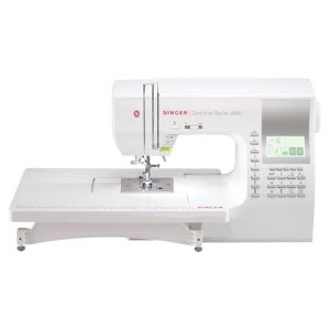SINGER Quantum Stylist 9960 Computerized Sewing & Quilting Machine with Extension Table & Accessory Kit | 600 built-in stitches & Lettering, Full Metal Frame, LED Light & High-End Touch buttons