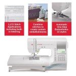 SINGER Quantum Stylist 9960 Computerized Sewing & Quilting Machine with Extension Table & Accessory Kit | 600 built-in stitches & Lettering, Full Metal Frame, LED Light & High-End Touch buttons