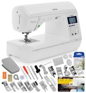 Brother Innov-Ãs Pacesetter PS500 Computerized Sewing Machine w/Starter Package - Includes Brother 5 Sewing Foot Embellishment Pack + Mr. Vac & Mrs. Sew - Ready, Set, Sew Video