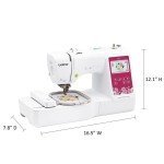 Brother PE545 Embroidery Machine, Wireless LAN Connected, 135 Built-in Designs, 4" x 4" Hoop Area, Large 3.7" LCD Touchscreen, USB Port, 10 Font Styles
