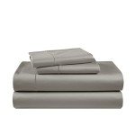 Lane Linen 100% Egyptian Cotton King Sheet Set - Luxury 1000 Thread Count King Size Sheets, 4Pc Sateen Weave King Bed Sheets, Hotel Bedding Sheets & Pillowcases, 16" King Sheets Deep Pocket - Charcoal