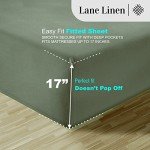 Lane Linen 100% Egyptian Cotton King Sheet Set - Luxury 1000 Thread Count King Size Sheets, 4Pc Sateen Weave King Bed Sheets, Hotel Bedding Sheets & Pillowcases, 16" King Sheets Deep Pocket - Charcoal