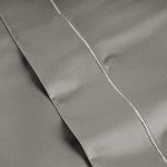 Lane Linen 100% Egyptian Cotton King Sheet Set - Luxury 1000 Thread Count King Size Sheets, 4Pc Sateen Weave King Bed Sheets, Hotel Bedding Sheets & Pillowcases, 16" King Sheets Deep Pocket - Charcoal