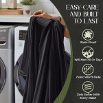 DECOLURE 100% Organic Viscose Derived from Bamboo Sheets King Size 4pcs - Ultra Soft & Luxuriously Cooling, 17" Deep Pocket, Double Stitching, Perfect for Hot Sleepers - King Bed Sheets (Charcoal)