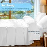 SONORO KATE 100% Egyptian Cotton Sheets Set - 1000 High Thread Count, Luxury 5-Star Hotel Sateen Bed Sheets, Soft, Breathable Long Staple Sheets, Fit up to 16" - 4 PC (White,King)