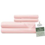 Hotel Sheets Direct 100% Viscose Derived from Bamboo Sheets Queen - Cooling Luxury Bed Sheets w Deep Pocket - Silky Soft - Rose Pink