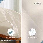 GOKOTTA Queen Size Bed Sheets 4 Piece Set, 100% Rayon Derived from Bamboo, Cooling for Hot Sleepers - Hotel Luxury Silk Breathable Sheets, Deep Pocket Up to 16" - Durable Double Stitched
