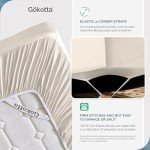 GOKOTTA Queen Size Bed Sheets 4 Piece Set, 100% Rayon Derived from Bamboo, Cooling for Hot Sleepers - Hotel Luxury Silk Breathable Sheets, Deep Pocket Up to 16" - Durable Double Stitched
