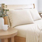 Road Trip America Jersey Sheets King Set - Cotton (4 Pieces) All Seasonal Deep Pockets Soft Cozy Knit Stretchy Bed Sheets - Hotel and Residential Quality (Oatmeal, King)