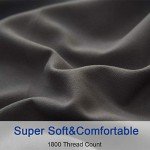 SONORO KATE Bed Sheet Set Super Soft Microfiber 1800 Thread Count Luxury Egyptian Sheets 18-Inch Deep Pocket Wrinkle and Hypoallergenic-4 Piece(California King Dark Grey)