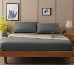 SONORO KATE Bed Sheet Set Super Soft Microfiber 1800 Thread Count Luxury Egyptian Sheets 18-Inch Deep Pocket Wrinkle and Hypoallergenic-4 Piece(California King Dark Grey)