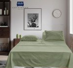 Cottingon,Premium 400 TC 100% Egyptian Cotton,Flex Top King Sheets for Sleep Number Beds 16" Deep,King 34" - Sage