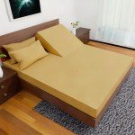 ROYAL BLISS 1900 TOP Split King Royal Collection 1900 Egyptian Cotton Bamboo Quality Bed Sheet Set with 1 Fitted Sheet with 36in Split TOP, 1 King Flat and 2 King P/Cases.No Wrinkle (Gold, King)