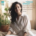THREAD SPREAD 100% Egyptian Cotton Sheets Queen Size - 800 High Thread Count Sheets Queen, 4 PC White Luxury Hotel Sheets for Queen Size Bed, 16" Deep Pocket Sateen Weave Soft Cooling Bedding Sets