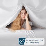 SONORO KATE 100% Egyptian Cotton Sheets - 800 Thread Count, Luxury Hotel Sateen Weave Sheets, Cooling & Breathable Bed Sheets Set, Fits 16" Deep - 4 PC (White,Queen)