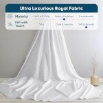 SONORO KATE 100% Egyptian Cotton Sheets - 800 Thread Count, Luxury Hotel Sateen Weave Sheets, Cooling & Breathable Bed Sheets Set, Fits 16" Deep - 4 PC (White,Queen)
