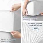 SONORO KATE 100% Egyptian Cotton Sheets - 800 Thread Count, Luxury Hotel Sateen Weave Sheets, Cooling & Breathable Bed Sheets Set, Fits 16" Deep - 4 PC (White,Queen)