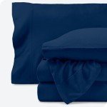 Bare Home Super Soft Fleece Sheet Set - Split King Size - Extra Plush Polar Fleece, No-Pilling Bed Sheets - All Season Cozy Warmth (Split King, Dark Blue)
