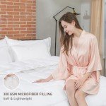 sunflower 100% Cotton Shell Queen Duvet Insert, White Down Alternative Cotton Comforter, All Season Lightweight 8 Corner Tabs & Soft & Breathable & Noiseless, Thick Version