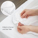 sunflower 100% Cotton Shell Queen Duvet Insert, White Down Alternative Cotton Comforter, All Season Lightweight 8 Corner Tabs & Soft & Breathable & Noiseless, Thick Version