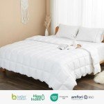 sunflower 100% Cotton Shell Queen Duvet Insert, White Down Alternative Cotton Comforter, All Season Lightweight 8 Corner Tabs & Soft & Breathable & Noiseless, Thick Version