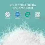 MARTHA STEWART White Goose King Size Feathers Down Comforter, 100% Cotton Duvet Insert King, Hotel Luxury Hypoallergenic Comforter 68oz All Season Medium Warmth 106 x 90 Inch
