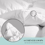 MARTHA STEWART White Goose King Size Feathers Down Comforter, 100% Cotton Duvet Insert King, Hotel Luxury Hypoallergenic Comforter 68oz All Season Medium Warmth 106 x 90 Inch