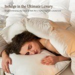 BPC Organic Down Comforter King Size Fluffy Duvet Insert for All-Season | Hotel Luxury 100% Cotton, High Fill-Power Medium Weight Feathers & Down Comforter, Ivory White, 106x90 Inches