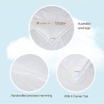 YOUR MOON Luxurious Lightweight Wool Comforter Queen Size, Lightweight Summer Comforter/Duvet Insert, 100% Natural Australian Wool Filled Comforter, Noiseless Cotton Cover