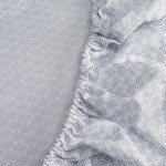 Serta Simply Clean Lightweight 7 Piece Pleated Bed in a Bag for All Season, Queen, Grey