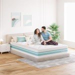 TeQsli Queen Mattress 12 inch Hybrid Mattress with Gel Memory Foam Innerspring Mattress in a Box for Pressure Relief & Cooling Sleep Queen Size Mattress, 100 Nights Trial