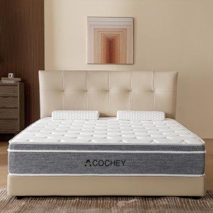 Acochey Full Mattress in a Box,10 Inch Full Mattresses,Gel Memory Foam Medium Firm Grey Hyrid Mattress,Quality Comfort and Adaptive Support Breathable Cooling Full Mattress,CertiPUR-US.