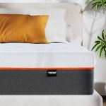Hotkid,Queen Mattress,Memory Foam Mattress,Mattress Queen Size in a Box,Medium Firm for Cool Sleep and Pressure Relief,10 Inch Hybrid Mattress Queen for Kids and Guest Bed