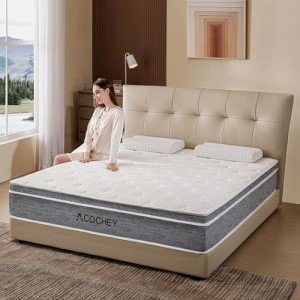 Acochey 12 Inch Full Mattress Memory Foam and Spring Hybrid Mattresses,Medium Firm Feel Grey Mattress in a Box,Quality Comfort and Adaptive Support Breathable Cooling Full Mattresses.