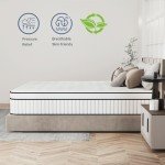 SUAYEA Queen Mattress, 14 Inch Queen Size Mattress in a Box, Hybrid Matterss with Pocket Spring and Soft Foam, Ultimate Motion Isolation, Strong Edge Support, Medium Firm