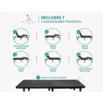 Deep Sleep Enabling Serenity Adjustable Bed Frame Full, Head & Foot Incline, 7 Adjustable Positions, Wireless Remote, Compact, Zero Gravity Lounge Bed, Electric Bed Base, Easy Assembly - Black
