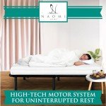Deep Sleep Enabling Serenity Adjustable Bed Frame Full, Head & Foot Incline, 7 Adjustable Positions, Wireless Remote, Compact, Zero Gravity Lounge Bed, Electric Bed Base, Easy Assembly - Black