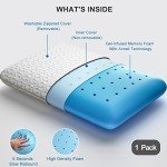 BedStory Memory Foam Pillow King - Medium Firm Gel Foam Pillows for Sleeping - Orthopedic King Size Bed Pillows for Neck Pain - Stomach and Back Sleepers