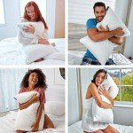 DreamyBlue Premium Pillow for Sleeping - Shredded Memory Foam Fill [Adjustable Loft] Washable Cover from Bamboo Derived Rayon - for Side, Back, Stomach Sleepers - CertiPUR-US Certified (King)