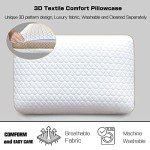 Sofslee Memory Foam Pillows Set of 2 Standard Size Medium Firm Pillows 2 Pack for Sleeping,Orthopedic Bed Pillows for All Sleepers,Ventilated Cooling Gel Foam Pillows with Washable Cover