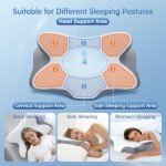 Vuteehy Cervical Neck Pillow for Pain Relief Sleeping, Neck Support Pillows for Sleeping with Cooling Pillowcase, Ergonomic Memory Foam Pillows, Contour Orthopedic Pillow for Side Back Stomach Sleeper