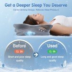 Vuteehy Cervical Neck Pillow for Pain Relief Sleeping, Neck Support Pillows for Sleeping with Cooling Pillowcase, Ergonomic Memory Foam Pillows, Contour Orthopedic Pillow for Side Back Stomach Sleeper