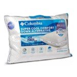 Columbia Comfort Ice Fiber Side Sleeper Down Alternative Bed Pillow - Instant Cooling 2 Sided Ice Fiber Cover - Supportive and Cozy Polyester Fiber Fill - Side Sleeper, Standard/Queen