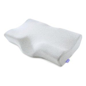 Cushion Lab Extra Dense Ergonomic Cervical Pillow for Firm Neck Support - Orthopedic Contour Pillow for Back/Side Sleeper Neck Relief, CertiPURโUS Memory Foam Pillow W/Organic Cotton Cover